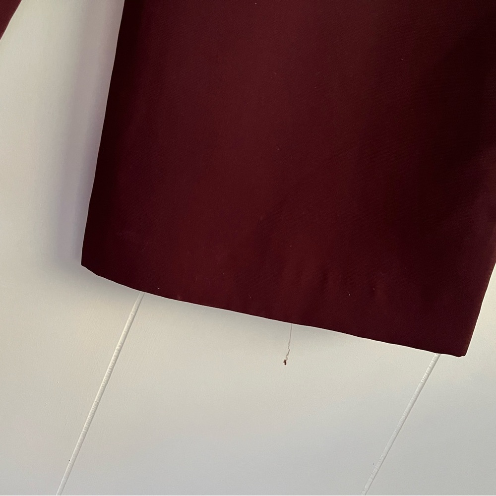 Ann Taylor Factory Burgundy Dress Pants Slacks Belt Wide Leg Size 8 - Picture 10 of 11